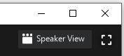 Speaker View Button